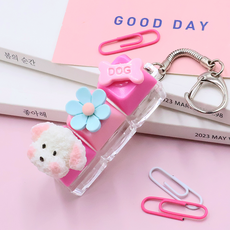 비단길 해피독 클리커 키보드 3구 키캡 키링