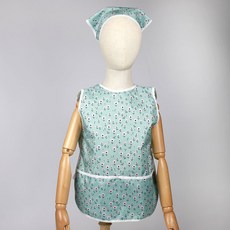 BEBE CHOUETTE 兒童防水無袖圍裙 + 頭巾套組