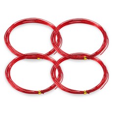 코히모 알루미늄 공예용 와이어 2.5mm x 5m 3W171, 4개, 레드