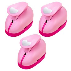 Allode 壓花打洞器 顏色隨機出貨, 3個, 01 愛心