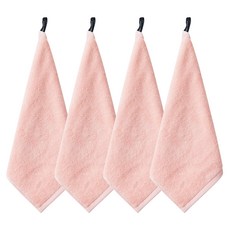 SOFT TOUCH 40支棉質掛式擦手巾, 粉色的, 4個