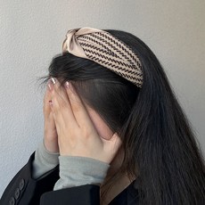 디멜디 예쁜 무늬 머리띠 꼬임 앞머리고정 밴드