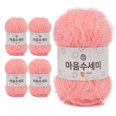 YEONIL Maeum珠光編織菜瓜布線, 14 Light Peach, 5捆