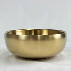 PAULUS 黃金鈦雙層不鏽鋼冷麵碗, 金色, 1個