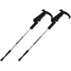 C-ROI 3段式可調節長度T字型登山杖 2入, 銀色