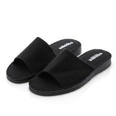 GODSHOE 男款羅紋平織拖鞋, 黑色, 280