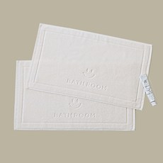 Nature Living 飯店式高級浴室純棉地墊 2入, 奶油色