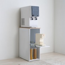 제우스가구 국내제작 마지 DIY 정수기 틈새 수납장, 내츄럴화이트