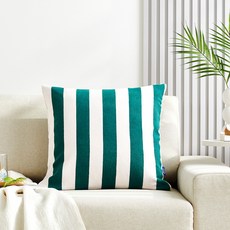 Modern House 夏季條紋毛圈布抱枕套