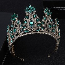 Estella 新娘自助婚禮飾品 皇冠 wep708, 1個, 綠色