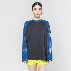 에이치머스 여성용 엘루이 오버핏 긴팔티 래쉬가드