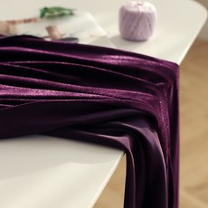 彈力素色天鵝絨布, 7 深紫色