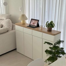 필웰 무노 재활용 분리수거 슬림형 수납장 1300, 내추럴오크, 4단