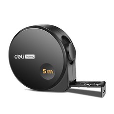 得力 deLi 收納部屋 黑色鋼捲尺 5m x 19mm，精準測量、堅固耐用，居家DIY必備, 1個