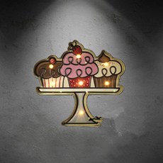 Quardi LED復古壁掛挂件蛋糕, 1個