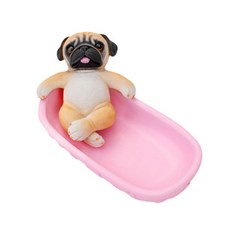 JCP洗澡的法國鬥牛犬收納托盤, 粉色的