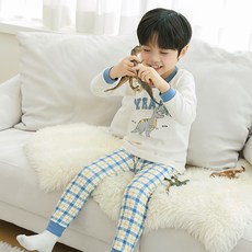 올로미미 남아용 티라노 9부 후라이스 실내복 상하의 세트