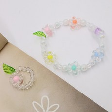 Bidangil Petit Jewel 手鍊 + 戒指套組 花朵