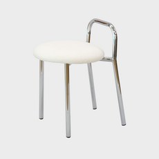 루나 실버 다용도 원형 화장대 의자, 부클레, 1개