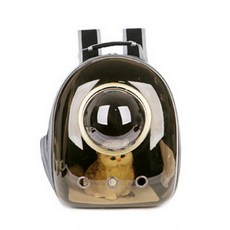 진호 반려동물 투명 캡슐 우주선 백팩, 라이트 브라운