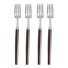 東方三角餐具甜點叉, 多色, 4個