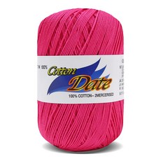 Knitt Cotton Date 線材 75g, 552 亮粉色, 1個