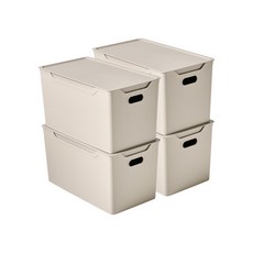 EASY&FREE 舒適生活收納盒, 灰色, 4個