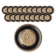 射出太陽框環氧樹脂組合鈕扣 18mm, 20個, 金色