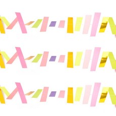PARTYSHOW 鋸齒派對掛旗, 粉彩色, 3個