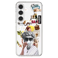 모란카노 크리스탈 맥세이프 투명 콜라주 디자인 휴대폰 케이스