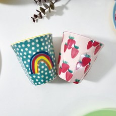 rice 幼兒杯 中 2件組, 彩虹、草莓, 1組