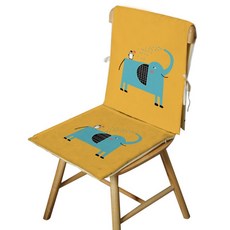 큐트 애니멀 의자 방석 + 등받이 커버 D33, 타입5, 1개