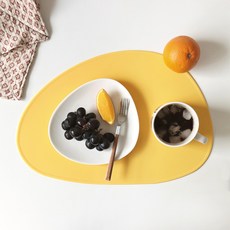 ade.l 鵝卵石造型矽膠餐墊, Cheese, 386 x 267mm, 2個