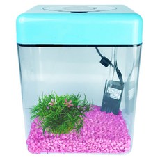 Rora Pet 壓克力方形LED魚缸, 玫瑰粉