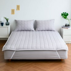 Inyx 固定鬆緊帶絎縫防蟎舒適薄墊, 灰色