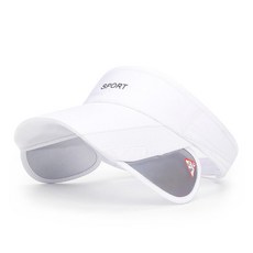 A-VIC SPORTS 戶外防UV滑動遮陽帽 登山帽 遮陽板, 白色