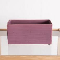 플라워트리 조화 꽃꽂이 장식 브라운물결 사각 화분 중 19.5cm, 혼합색상, 1개