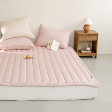 PURE SLEEP 柔軟拿鐵莫代爾絎縫墊, 粉紅色
