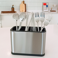 MINIMO 4格不鏽鋼瀝水餐具筒, 單一顏色, 1個