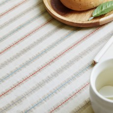 CASA VERDE Cheonpam 寬幅 30支紗 色織棉 Tones縫線 條紋布料 2碼 1482, 1個, 棕色