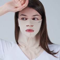 sunmaskin UV防紫外線全臉開放式高爾夫口罩, 1個, 膚色