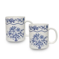 MAZUOKA 韓國製圖案馬克杯 300ml, 藍色, 2個