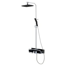 두진 심플 선반형 해바라기 레인샤워 수전 블랙 DS5200 방문설치, 1개