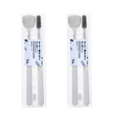 Dewytree Coil 軟毛牙刷 0.18mm+舌頭清潔器套組 白色, 2套