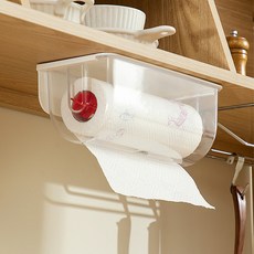 Meo 廚房黏貼式透明廚房紙巾盒, 白色, 1個