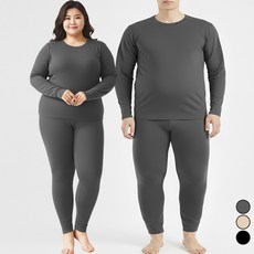 TURNKEY 大尺碼保暖蜜桃絨內衣褲套組