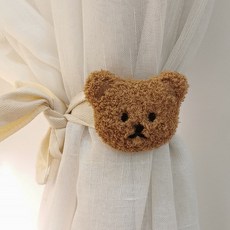 GNY 熊熊窗簾綁帶, 2個, 棕色