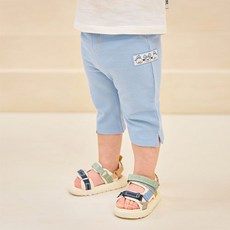 milkmile 兒童用迪士尼寶寶米奇與唐老鴨5分丹寧斜紋彈力內搭褲