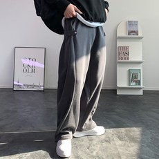 콘피아르 남성용 사이드 스냅 버튼 와이드 스웻 트레이닝 팬츠 TC9522