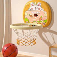 MIMI嚴選 兒童籃球框 智能計分 附籃球, 兔子, 1套